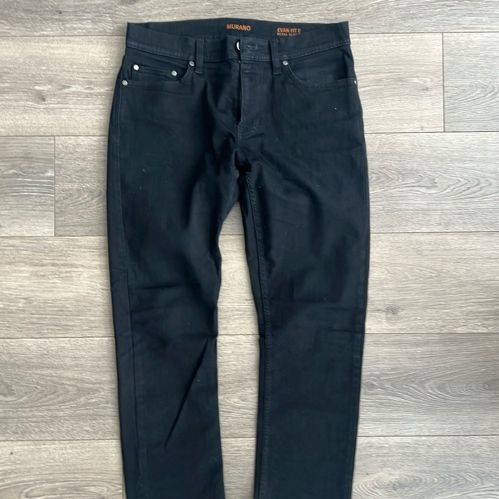 Murano Evan Fit Extra Slim Black Jeans - Size 32x30 - Excellent Gently Worn